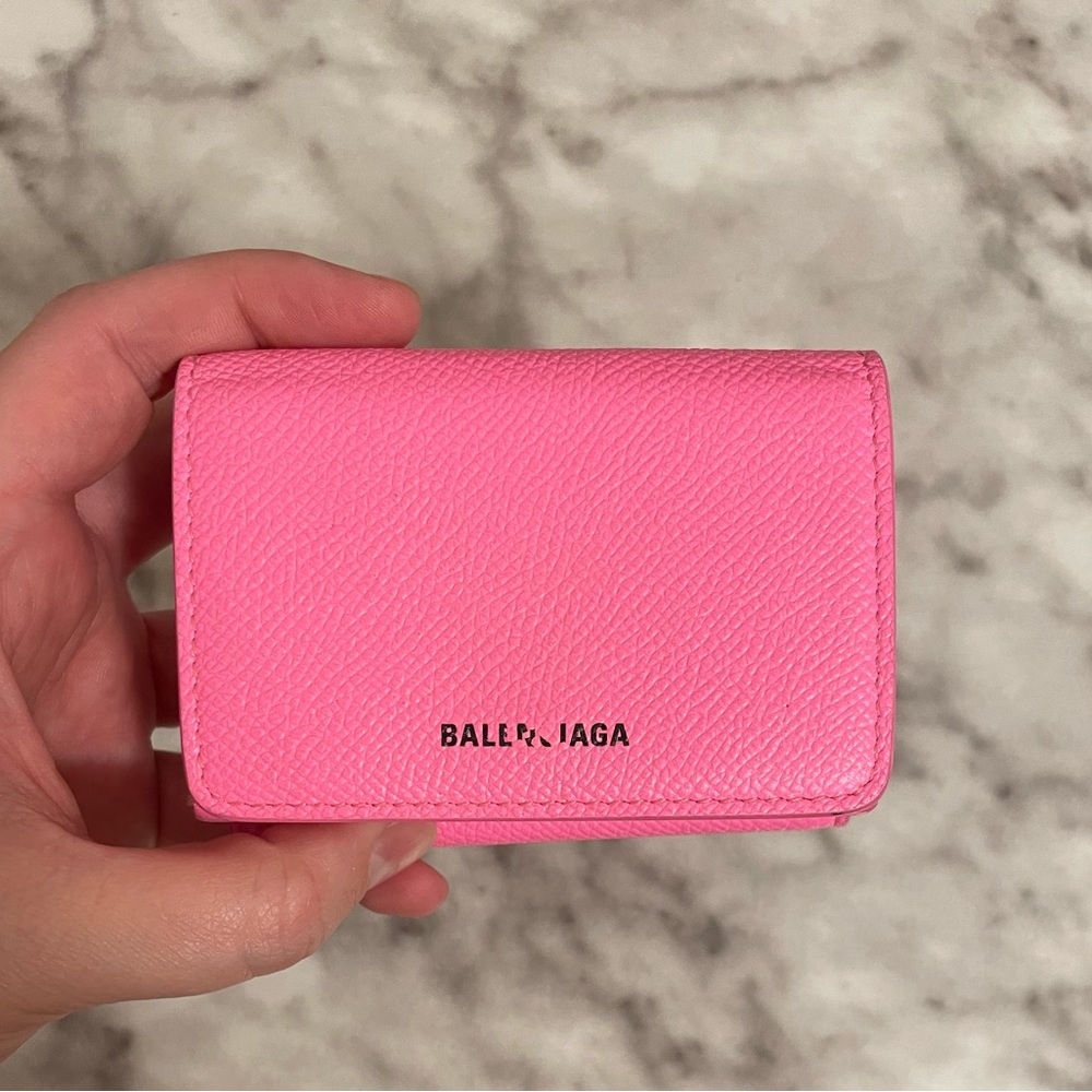 Balenciaga Mini Wallet Neon Pink